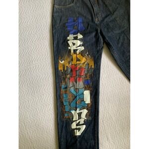 Y2K VTG School of Hard Knocks Denim‎ Graffiti Jean BBoy Dj 2000's Rap streetwear